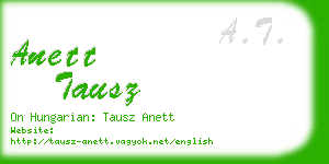 anett tausz business card